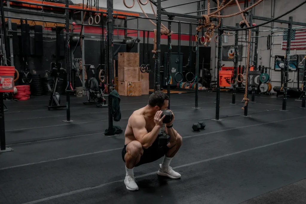 Plate Press Squat